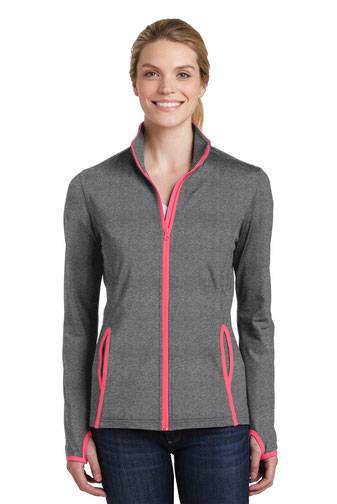 Sport-Tek ®  Ladies Sport-Wick ®  Stretch Contrast Full-Zip Jacket.  LST853