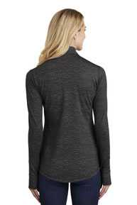 Sport-Tek  ®  Ladies Sport-Wick  ®  Stretch Reflective Heather 1/2-Zip Pullover. LST855