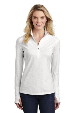 Sport-Tek ® Ladies Sport-Wick ® Stretch Reflective Heather 1/2-Zip Pullover. LST855 Sport-Tek ® Ladies Sport-Wick ® Stretch Reflective Heather 1/2-Zip Pullover. LST855