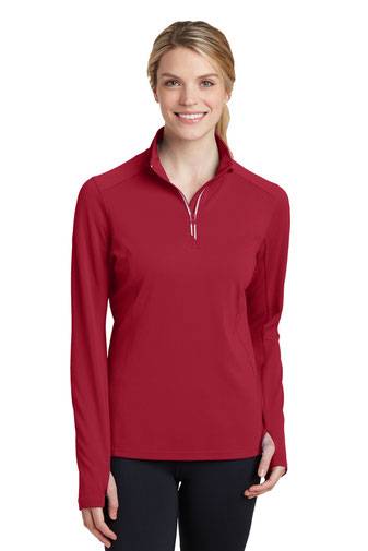 Sport-Tek ®  Ladies Sport-Wick ®  Textured 1/4-Zip Pullover.  LST860