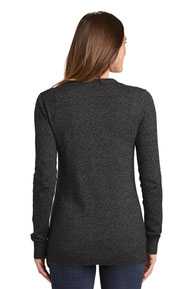 Port Authority Ladies Marled Cardigan Sweater. LSW415