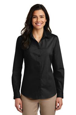 Port Authority Ladies Long Sleeve Carefree Poplin Shirt. LW100 Port Authority Ladies Long Sleeve Carefree Poplin Shirt. LW100