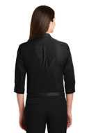 Port Authority Ladies 3/4-Sleeve Carefree Poplin Shirt. LW102