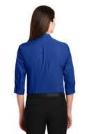 Port Authority Ladies 3/4-Sleeve Carefree Poplin Shirt. LW102