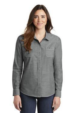 Port Authority Ladies Slub Chambray Shirt. LW380 Port Authority Ladies Slub Chambray Shirt. LW380