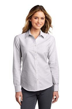 Port Authority Ladies SuperPro ™ Oxford Stripe Shirt. LW657 Port Authority Ladies SuperPro ™ Oxford Stripe Shirt. LW657