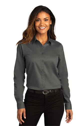 Port Authority Ladies Long Sleeve SuperPro™ React™ Twill Shirt. LW808