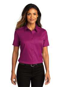 Port Authority Ladies Short Sleeve SuperPro ™ React ™ Twill Shirt. LW809