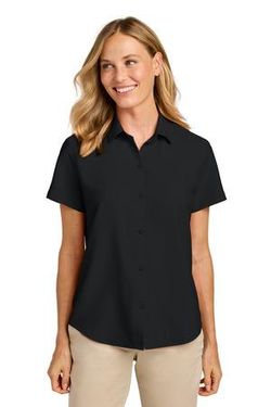Port Authority ® Women's Short Sleeve UV Dockside Shirt LW963 Port Authority ® Women's Short Sleeve UV Dockside Shirt LW963