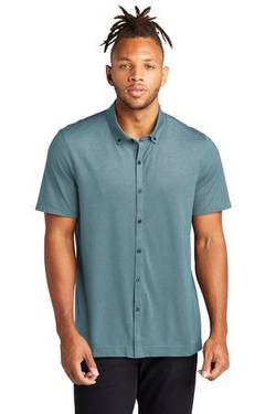 Mercer+Mettle ™ Stretch Pique Full-Button Polo MM1006 Mercer+Mettle ™ Stretch Pique Full-Button Polo MM1006