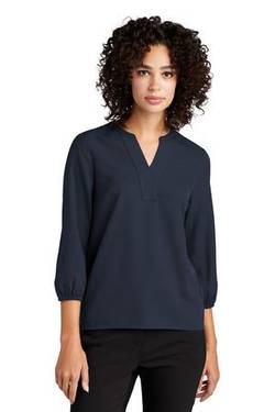 Mercer+Mettle ™ Women's Stretch Crepe 3/4-Sleeve Blouse MM2011 Mercer+Mettle ™ Women's Stretch Crepe 3/4-Sleeve Blouse MM2011