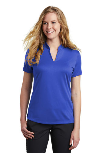 Nike Ladies Dri-FIT Hex Textured V-Neck Top. NKAA1848