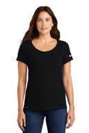 Nike Ladies Dri-FIT Cotton/Poly Scoop Neck Tee. NKBQ5234
