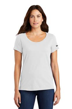 Nike Ladies Dri-FIT Cotton/Poly Scoop Neck Tee. NKBQ5234 Nike Ladies Dri-FIT Cotton/Poly Scoop Neck Tee. NKBQ5234