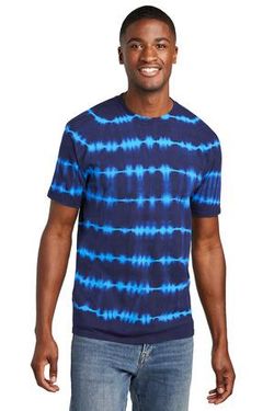 Port & Company ® Allover Stripe Tie-Dye Tee PC142 Port & Company ® Allover Stripe Tie-Dye Tee PC142