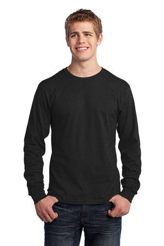 Port & Company® T-Shirt - Men's Long Sleeve Core Cotton Tee PC54LS