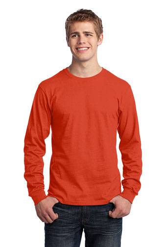 Port & Company® T-Shirt - Men's Long Sleeve Core Cotton Tee PC54LS