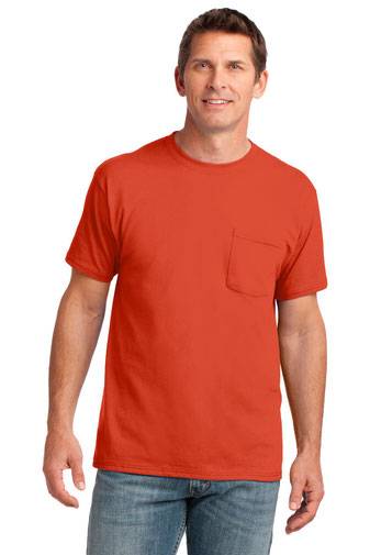 Port & Company ®  Core Cotton Pocket Tee. PC54P