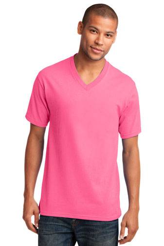 Port & Co® T-Shirt - Men's Core Cotton V-Neck Tee PC54V