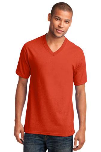 Port & Company® T-Shirt - Men's Core Cotton V-Neck Tee PC54V