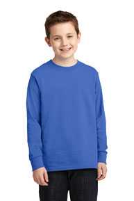 Port & Company ®  Youth Long Sleeve Core Cotton Tee. PC54YLS