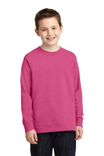 Port & Company ®  Youth Long Sleeve Core Cotton Tee. PC54YLS