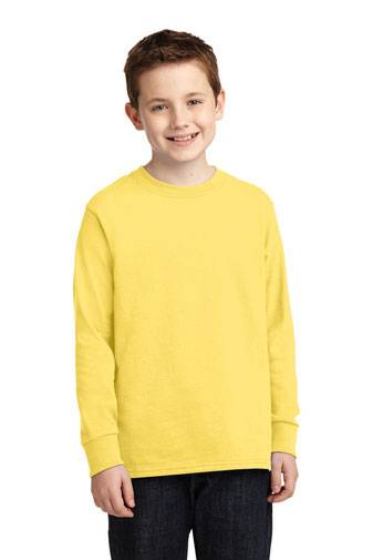 Port & Company ®  Youth Long Sleeve Core Cotton Tee. PC54YLS