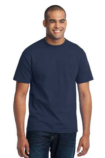 Port & Company &#174;  Tall Core Blend Pocket Tee. PC55PT