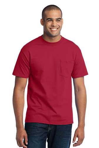 Port & Company &#174;  Tall Core Blend Pocket Tee. PC55PT