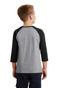 Port & Company ®  Youth Core Blend 3/4-Sleeve Raglan Tee. PC55YRS