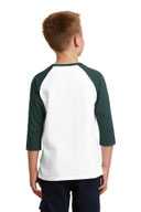 Port & Co ®  Youth Core Blend 3/4-Sleeve Raglan Tee. PC55YRS