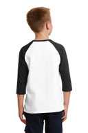 Port & Co ®  Youth Core Blend 3/4-Sleeve Raglan Tee. PC55YRS
