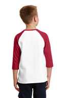 Port & Co ®  Youth Core Blend 3/4-Sleeve Raglan Tee. PC55YRS