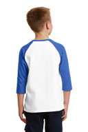 Port & Co ®  Youth Core Blend 3/4-Sleeve Raglan Tee. PC55YRS
