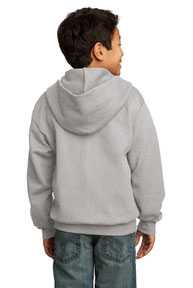 Port & Company ®  - Youth Core Fleece Full-Zip Hooded Sweatshirt.  PC90YZH
