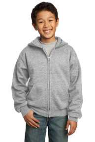 Port & Company ®  - Youth Core Fleece Full-Zip Hooded Sweatshirt.  PC90YZH