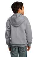 Port & Co ®  - Youth Core Fleece Full-Zip Hooded Sweatshirt.  PC90YZH