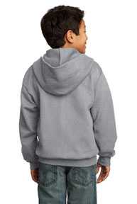 Port & Company ®  - Youth Core Fleece Full-Zip Hooded Sweatshirt.  PC90YZH