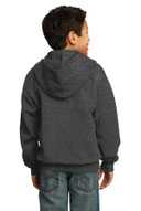 Port & Co ®  - Youth Core Fleece Full-Zip Hooded Sweatshirt.  PC90YZH