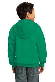 Port & Company ®  - Youth Core Fleece Full-Zip Hooded Sweatshirt.  PC90YZH