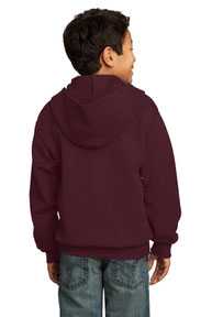 Port & Company ®  - Youth Core Fleece Full-Zip Hooded Sweatshirt.  PC90YZH