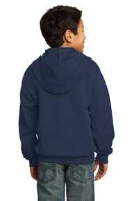 Port & Company ®  - Youth Core Fleece Full-Zip Hooded Sweatshirt.  PC90YZH