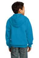 Port & Co ®  - Youth Core Fleece Full-Zip Hooded Sweatshirt.  PC90YZH