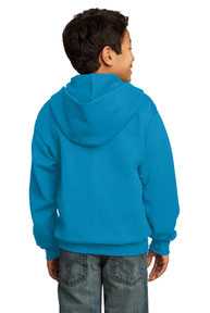 Port & Company ®  - Youth Core Fleece Full-Zip Hooded Sweatshirt.  PC90YZH