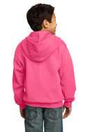 Port & Co ®  - Youth Core Fleece Full-Zip Hooded Sweatshirt.  PC90YZH