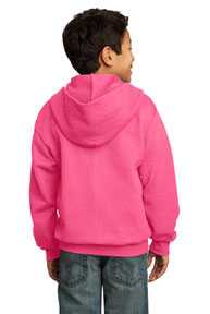 Port & Company ®  - Youth Core Fleece Full-Zip Hooded Sweatshirt.  PC90YZH