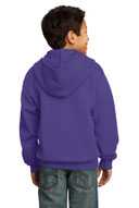 Port & Co ®  - Youth Core Fleece Full-Zip Hooded Sweatshirt.  PC90YZH