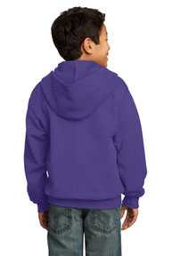 Port & Company ®  - Youth Core Fleece Full-Zip Hooded Sweatshirt.  PC90YZH