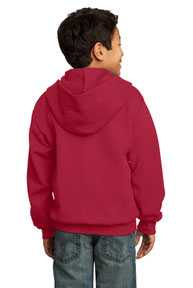 Port & Company ®  - Youth Core Fleece Full-Zip Hooded Sweatshirt.  PC90YZH