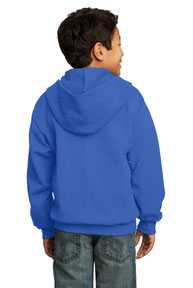 Port & Company ®  - Youth Core Fleece Full-Zip Hooded Sweatshirt.  PC90YZH